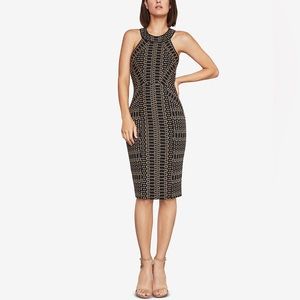BCBG MaxAzria Pyramid Jacquard Sheath Dress